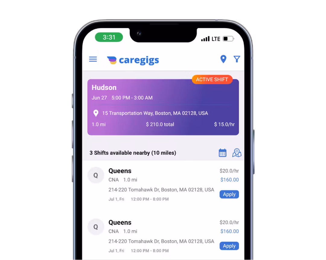 Caregigs-Best App for Nursing